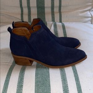 Franco Sarto Navy Ankle Booties